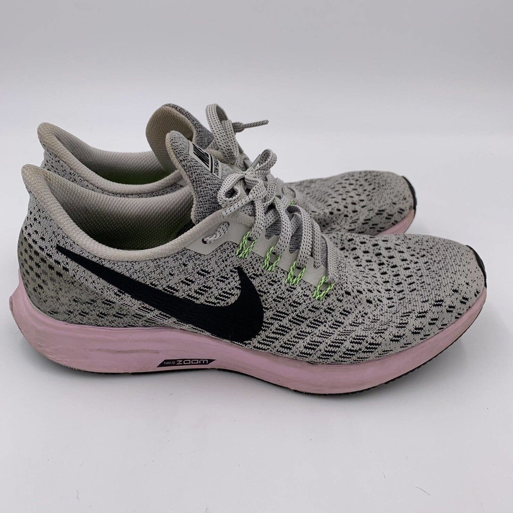 NIKE ZOOM PEGASUS 35 Women's Size 9 Running Shoes Gray Pink Activewear